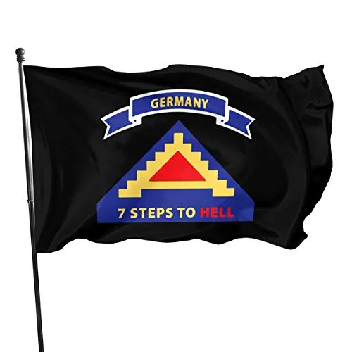 Kxxhvk 7 ° Esercito degli Stati Uniti 7 gradini Hell Scroll 3x5 Piedi Bandiera Americana in Poliestere USA - Intestazione di Tela