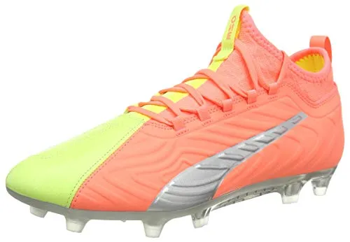 PUMA One 20.3 OSG FG/AG, Scarpe da Calcio Uomo, Rosa (Nrgy Peach-Fizzy Yellow Aged Silver), 41 EU