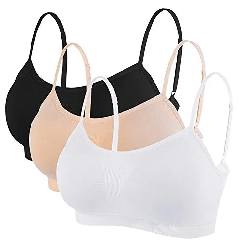 Litthing Reggiseno Sportivo Cinghie Cinghie Reggiseno Senza Bretelle Reggiseno Yoga Reggiseno Sportivo Impunture Supporto Allenamento Running Boxing (Nero + Bianco + Carne, 2XL)