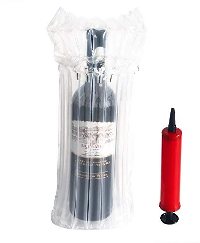 YFOX 10 Protezioni per Bottiglie di Vino e 1 Pompa dell'Aria Borsa per Colonna d'Aria per Un imballaggio e Un Trasporto sicuri