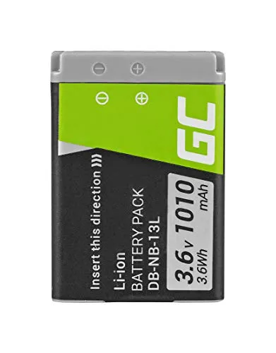Green Cell® Batteria NB-13L NB13L per Canon PowerShot G1 X Mark II/III G5 X Mark II G7 X Mark II G9 X Mark II SX620 HS SX720 HS Fotocamera (1010mAh 3.6V)