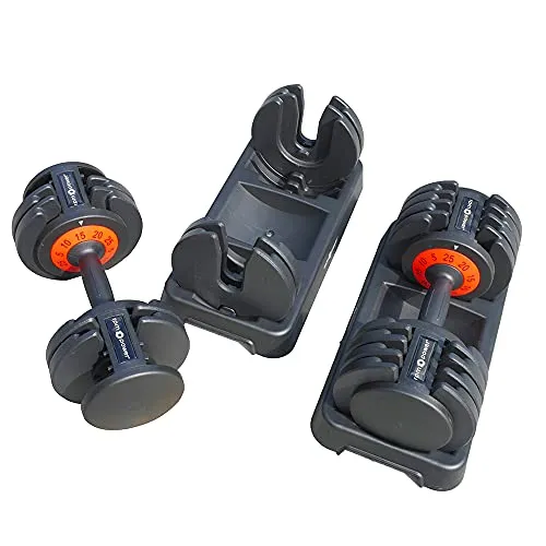 RPM Power 25KG Adjustable Dumbbell [coppia], ideale per allenamenti domestici, allenamento della forza, costruzione del muscolo per uomini e donne