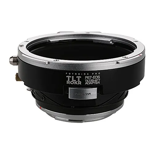 Fotodiox Pro TLT ROKR - Adattatore di montaggio per obiettivi reflex Pentax 6x7 (P67, PK67) su Canon EOS (EF, EF-S) montaggio corpo fotocamera SLR