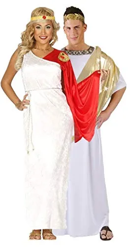 Couples da donna e da uomo antica dea romana Toga Caesar Velvet Maxi grande da uomo e da donna su tutta la lunghezza Historical Fancy Dress Costumes Large (14 – 18)