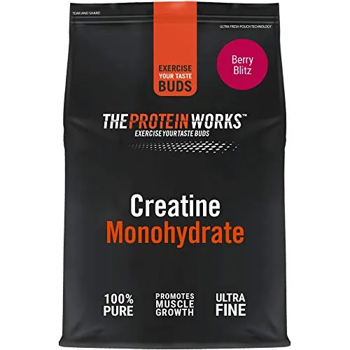 THE PROTEIN WORKS Creatina Monoidrato in Polvere | 100% Pura e Fine | Integratore di Livello Premium per la Crescita Muscolare | Vegano | Frutti di Bosco, 500g