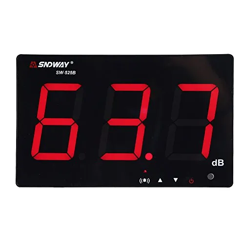 Fonometro a parete, 30~130db 9.6" Display LCD USB Appeso a parete Decibel Tester di misurazione del rumore con registratore di dati e allarme