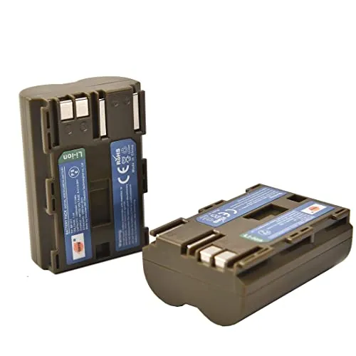 DSTE BP-511 Batteria di ricambio (2 pacchetti) compatibile per Canon EOS 5D EOS 10D EOS 20D EOS 300D EOS 30D EOS 40D EOS 50D EOS D30 EOS D60
