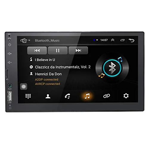 Autoradio touchscreen universale 2 DIN, da 7 pollici, con navigazione GPS, Android 9.0 OS nel Dash Multimedia Player, Wi-Fi BT, supporto FM/DAB, TV digitale, OBD2, DVR, TPMS, rete 4G