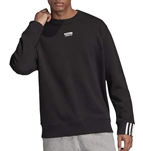 adidas F A Crew, Felpa Uomo, Black, L