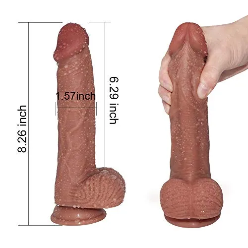 WYCD （Colore ： Carne） Super Long Headed Dîldɔ Giocattoli in Silicone per Donna Rrrzzz