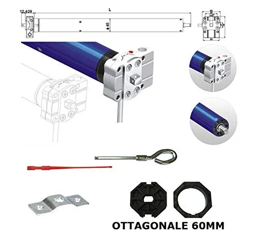 Motore per tapparelle con manovra di soccorso 50 NM 100Kg NICE SOMFY CAME FAAC