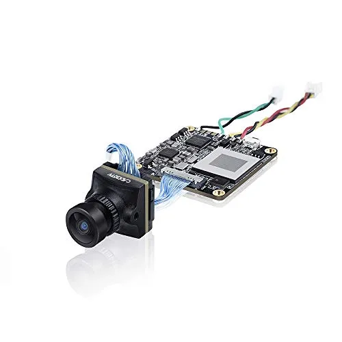 Telecamera FPV Caddx Loris 4K 60FPS Mini HD Cam 800TVL obiettivo 1.8mm FOV 165 gradi PAL / NTSC commutabile con sensore CMOS 1 / 2.7 latenza DWMS 40ms per FPV Quadcopter Racing Drone nero