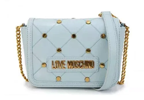 Love Moschino Moschino Donna piccola borsa a tracolla borchiata Unica Taglia Blu