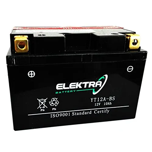 Batteria sigillata potenziata Elektra YT12A-BS / YTX9-BS 12 V 10 Ah 180 CCA
