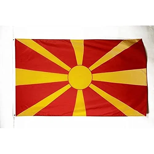 AZ FLAG Bandiera Macedonia 150x90cm Raso - Bandiera MACEDONE 90 x 150 cm