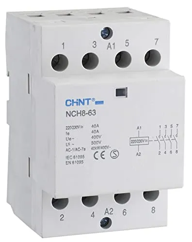 Chint NCH8 – 4p-40 modulare AC Contattore, 40 a, 230 V, 4 N, 4 poli