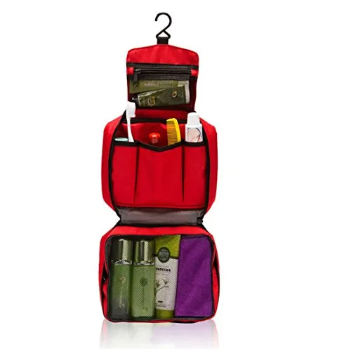 Ducomi® Travel Life! Beauty Case - Borsa da Viaggio - Organizzatore Viaggio Unisex - Misura Aperto: 22 x 61 cm (Red)