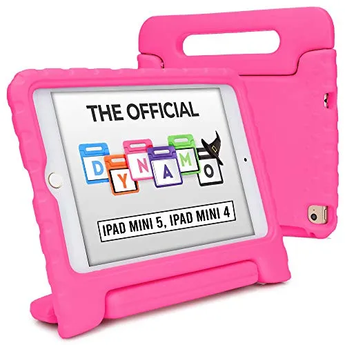 Cooper Dynamo [Custodia Rigida Cover] per iPad Mini 5 4 | Case Tablet per Bambini Copertura Protettiva Supporto Maniglia Protezione Schermo (Rosa)