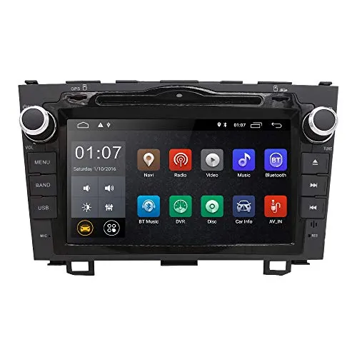 Android 9.0 in Dash GPS Dvd Player for Honda CRV CR-V 2007 2008 2009 2010 2011 Auto Radio Navigation 8 inch HD Touchscreen Support TPMS Dab+ OBD2 DTV Support TPMS Dab+ OBD2 DTV WiFi 4G