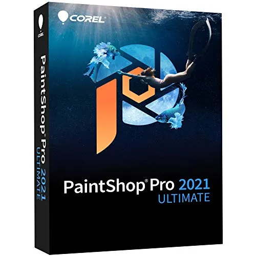 Corel PaintShop Pro 2021 Ultimate | Software di fotoritocco e progettazione grafica PIÙ una raccolta creativa | Funzionalità supportate dall’AI [disco per PC]