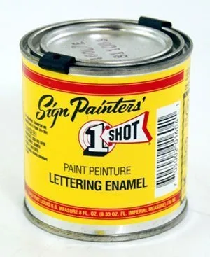 One Shot Sign Lettering Paint - Dark Blue - 8oz Can by One Shot