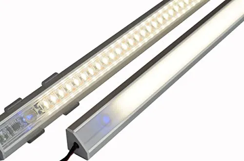 KingLed - Barretta a Led Angolare con Misura Personalizzabile da 30cm a 200cm (Coperchio Opaco, 200cm)