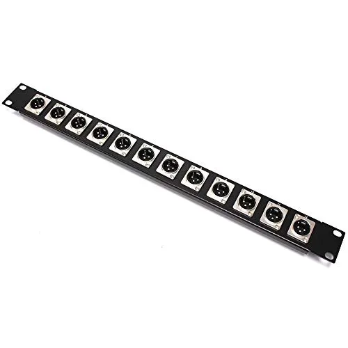 BeMatik - Patch panel rack19 12 porte XLR3-maschio 1U