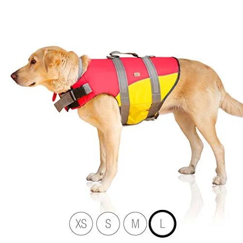 Giubbotto di salvataggio Bella & Balu per cani - Salvagente per cani riflettente per soccorso in mare (L)