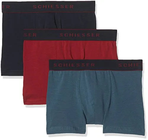 Schiesser Multipack 3Pack Shorts Boxer, Multicolore (Sortiert 1 901), 16 Anni (Pacco da 3) Bambino