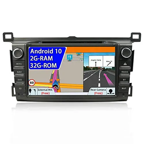 JOYX Android 10 Autoradio per Toyota RAV4(2013-2015) Navigation - [2G/32G] - LIBRES Camera Microphone - GPS 2 Din - Supporto DAB 4G Wi-Fi Bluetooth5.0 Volante Google Carplay Split Screen - 8 pollic