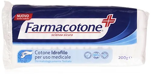 Farmacotone - Cotone Idrofilo , Per uso Medicale - 200 g