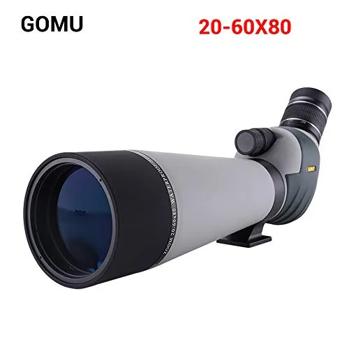 GOMU Monoculare,20-60X80 Monoculare dello Zoom Spotting Scope con Treppiede Telescopio Monoculare con Tecnologia FMC Impermeabile e Anti - Appannamento Ottico Prisma Telescope HD Cannocchiale