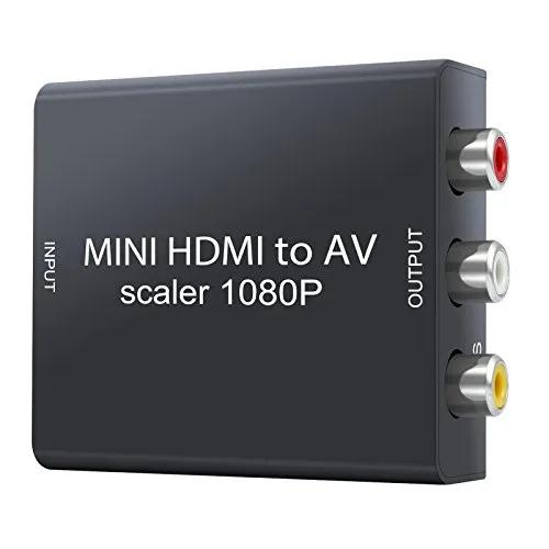LiNKFOR Convertitore HDMI a AV 1080P Mini Adattatore 3 RCA CVBS Video Audio Composito Segnale Digitale a AV per PS3 Blu Ray Player Sky HD Box PC TV DVD