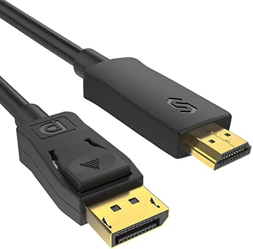 Syncwire Cavo DisplayPort a HDMI - Cavo High Speed 4K Ultra HD DisplayPort a HDMI Connettore Supporto Audio Video per HDTV, Monitor, Proiettore, Desktop, AMD, NVIDIA e altro ancora- Nero, 1.5m