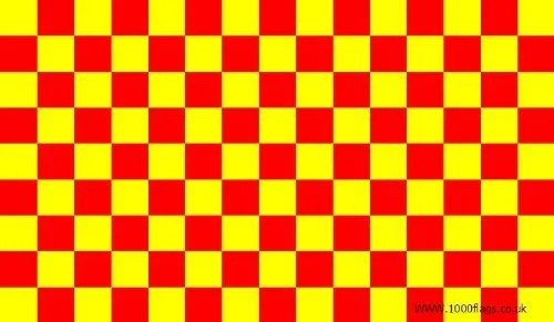 Giallo e rosso a scacchi bandiera 5 'X3'