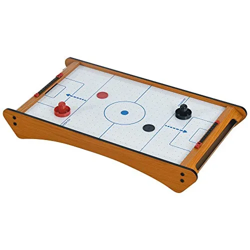 homcom Tavolo Air Hockey Portatile con Ventilatore e Accessori Inclusi (Manopole, Dischetti, Segnapunti) 72.5x40x10.5cm