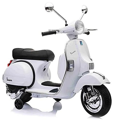 giordanoshop Piaggio Vespa PX150 Elettrica 12V per Bambini Bianca