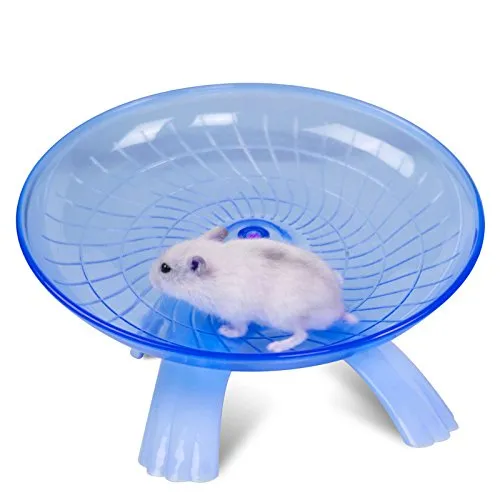 SZMYLED - Ruota per esercizi in plastica per animali di piccola taglia – Silent Spinner antiscivolo per criceti, ricci e piccoli animali domestici, 18 x 18 x 11 cm