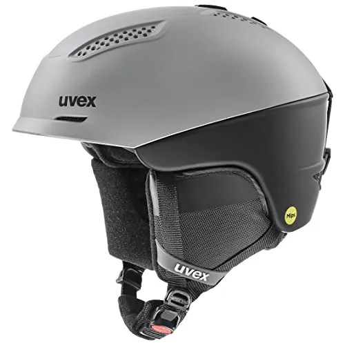 uvex ultra MIPS, casco da sci robusto unisex, sistema MIPS, regolazione individuale delle dimensioni, rhino, black matt, 59-61 cm