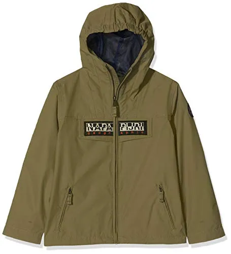 NAPAPIJRI K Rainforest S Op 1 Giacca, Verde (New Olive Green Gd6), 164 (Taglia Produttore: 14) Bambino