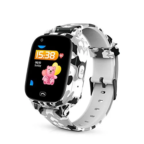 B&H-ERX Smartwatch per Bambini Orologi per Bambini Scheda SIM 4G GPS WiFi Videocamera Chat Vocale IP67 Supporto SOS Impermeabile Take Video Smart Watch Regalo di Natale Orologio per Bambini