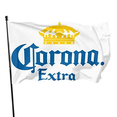 AGnight Bandiera Gartenparty-Flagge im Freien Corona Birra Extra Logo Bandiera Banner 3x5 FT