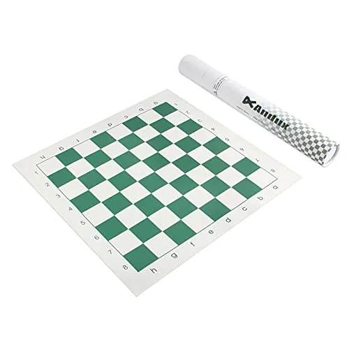 Andux Chess Game Scacchiera arrotolabile XQQP-01 (Verde, 42x42 cm)