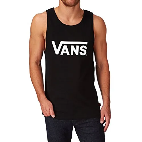 Vans Classic Tank T-shirt, Nero (Black-white Y28), Medium Uomo