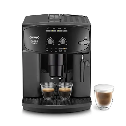 De'Longhi Magnifica Esam2600 Macchina Automatica per caffè in chicchi e polvere, 13 livelli di macinatura, Spegnimento programmabile, Acciaio e plastica, 1.8L, Nero