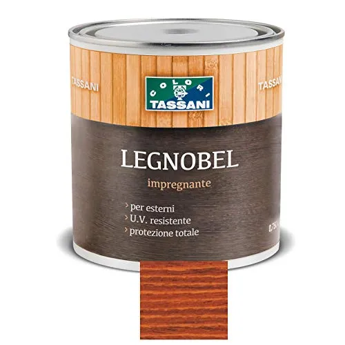 Legnobel Impregnante a Solvente Vernice per Legno Tassani 2,5 Lt - Varie Colorazioni (Ciliegio)