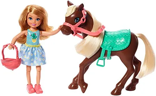 Barbie- Playset Bambola Chelsea con Pony e Accessori Giocattolo per Bambini 3+ Anni, Multicolore, GHV78