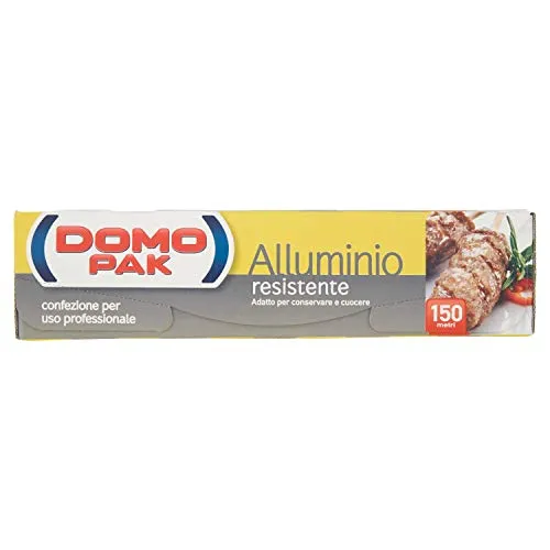 Domopak Avvolgenti e Sacchetti Alimenti Alluminio Resistente, 150m