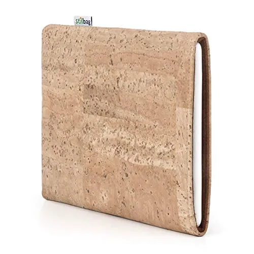 Stilbag eReader Custodia VIGO per Kobo Libra - H2O | eBook Reader Borsa - Made in Germany | sughero naturale, feltro di lana marrone