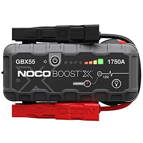 NOCO Boost X GBX55, 1750A 12V Portatile Avviatore Batteria Auto, Professionale Batteria Booster e Emergenza Cavi di Avviamento per Motori a Benzina Fino a 7.5 Litri e Diesel Fino a 5.0 Litri